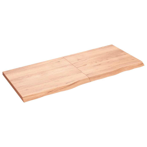 Table Top Light Brown 140x60x cm Treated Solid Wood Oak 3156381