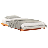 Bed Frame Wax Brown 80 x 200 cm Solid Pine Wood 873093