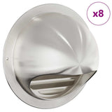Air Vent Covers 8 pcs Silver 150 mm Stainless Steel 42019381