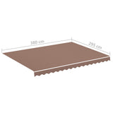 Replacement Fabric for Awning Brown 4x3 m 311977