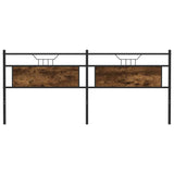 Replace Headboard Smoked Oak 193 cm Engineered Wood and Steel 4106780
