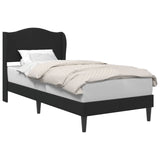 Bed Frame with Headboard Black 90 x 190 cm Velvet 42027949