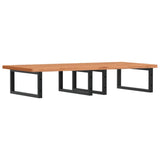 Basin Shelf Wall Mounted Steel and Solid Wood Beech 3302453