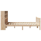 Bookcase Bed without Mattress 150x200 cm King Size Solid Wood Pine 3321706
