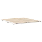 Bed Frame White 180 x 200 cm Solid Pine Wood 873062