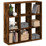 Room Divider Bookcase Smoked Oak 102x29x103.5 cm Engineered Wood 858043