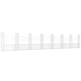 U-shape Gabion Basket with 8 Posts Iron 860x20x150 cm 151288