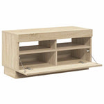 TV Cabinet with LED Lights Sonoma Oak 80x35x40 cm 804448