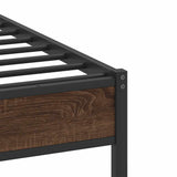 Bed Frame without Mattress Brown Oak 75x190 cm Small Single Engineered Wood 4107006