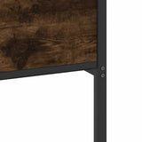 Bed Frame without Mattress Smoked Oak 140x190 cm Engineered Wood 4106926