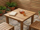 Table Top 40 x 40 x 3.5 cm Square Solid Teak Wood Natural 42033143