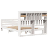 Bookcase Bed without Mattress White 140x200 cm Solid Wood Pine 3309963