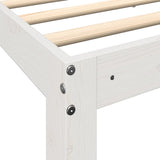 Bookcase Bed without Mattress White 100x200 cm Solid Wood Pine 3324389