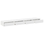 ZNTS White Bed Drawers, 180x36.5x16.5 cm, Made of Engineered Wood 866979
