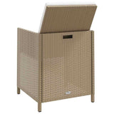 Garden Chairs with Stools 2 pcs Poly Rattan Beige 316781