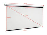 UK Plug, 100 inch 169 Aspect Ratio Manual Self-locking Warp Knitted White Plastic Projection 24596239