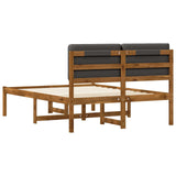 Bed Frame with Upholstered Headboard Natural and Dark Grey 3425343