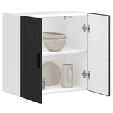 Kitchen Wall Cabinet Porto Black Engineered Wood 854058