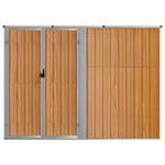 Garden Tool Shed Brown 225x89x161 cm Galvanised Steel 316216