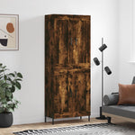 Highboard Smoked Oak 69.5x34x180 cm Engineered Wood 3199694