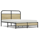 Bed Frame without Mattress 120x200 cm Sonoma Oak Engineered Wood 4100426
