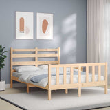 Bed Frame without Mattress 140x190 cm Solid Wood Pine 3192016