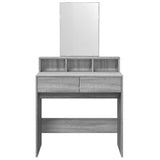 Dressing Table with Mirror Grey Sonoma 80x41x144.5 cm 848176
