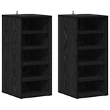 Shoe Cabinet 2 pcs Black Oak 32 x 35 x 70 cm Engineered Wood 862687