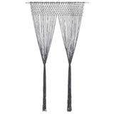Macrame Curtain Anthracite 140x240 cm Cotton 323991