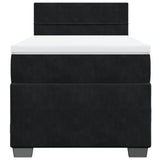 Box Spring Bed with Mattress Black 90x200 cm Velvet 3286224