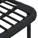 Dining Set Black Poly rattan, powder-coated steel, glass Regular 3060250