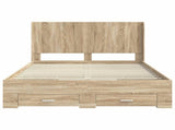 Bed Frame with Storage and Headboard Sonoma Oak Engineered Wood 3414119