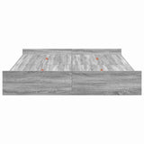 Storage Bed Frame Grey sonoma 160 x 200 cm Engineered wood 3335282