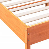 Bed Frame without Mattress Wax Brown 120x200 cm Solid Wood Pine 842653