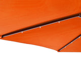 Garden Parasol with LEDs and Steel Pole Terracotta 225x225x212cm 4005071