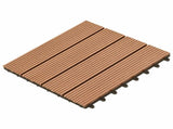 Decking Tile 11 pcs Brown 30 x 30 cm WPC 42046658