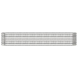 Garden Raised Bed Galvanised Steel 224x40x36 cm Silver 318877