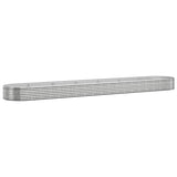 Garden Raised Bed Galvanised Steel 544x100x36 cm Silver 319017