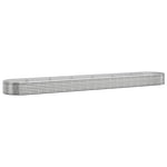 Garden Raised Bed Galvanised Steel 544x100x36 cm Silver 319017