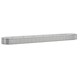 Garden Raised Bed Galvanised Steel 544x100x36 cm Silver 319017