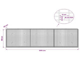 Gabion with 3.5 mm Wire and 5x2.5 cm Mesh 300x30x100 cm 3461760