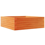 Garden Planter Wax Brown 70x70x23 cm Solid Wood Pine 847195