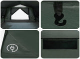 Tunnel Tent with Roof Army green 10-Person Polyester and Steel 42028664