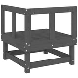 Garden Corner Sofa Grey Solid Wood Pine 825368