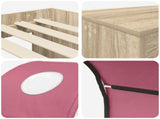 Bed with Tunnel 3 pcs Artisian Oak and Pink Engineered Wood 3423518