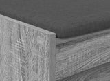 Hall Bench with Cushion with Shelf Grey Sonoma 103 x 38 x 45 cm 891589