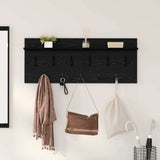 Wall-Mounted Coat Rack with Shelf Black Oak 100 x 40 x 12 cm 874444