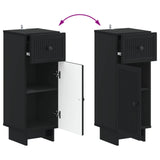 2 Piece Bathroom Cabinet Set EDE Black Engineered Wood 3417982