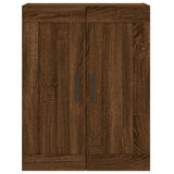 Wall Mounted Cabinet Brown Oak 69.5x34x90 cm Engineered Wood 830411