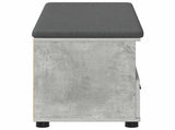 Hall Bench with Cushion Concrete Grey 100 x 38 x 46 cm 891467